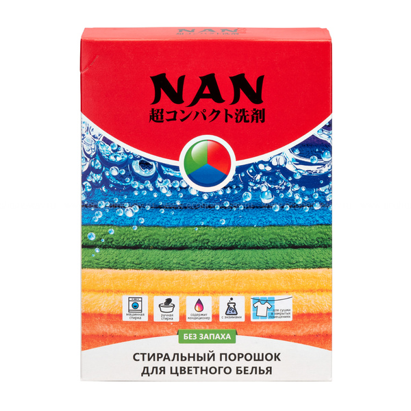 NAN стиральный порошок для цветного белья 400 гр по выгодной цене в Москве