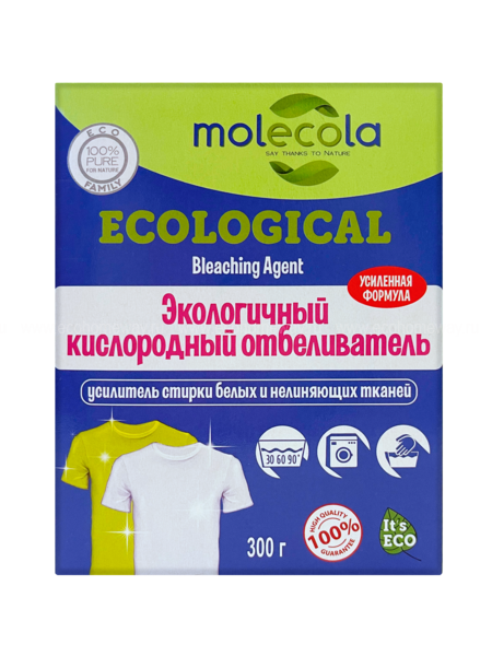MOLECOLA Кислородный отбеливатель экологичный 300г по выгодной цене в Москве