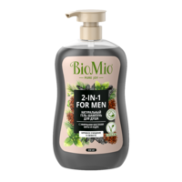 BIO MIO Натуральный гель-шампунь для душа с эф. маслами мяты и кедра. Для мужчин 650мл