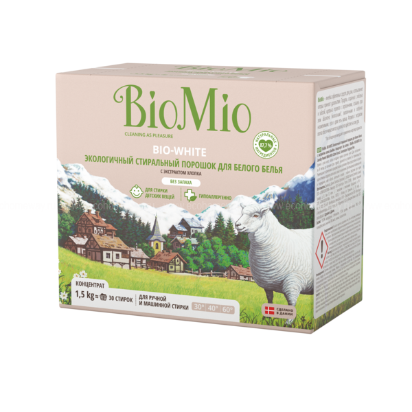 BioMio Стиральный порошок для белого белья 1500 гр по выгодной цене в Москве